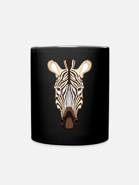 Zebra - Tasse einfarbig - Schwarz