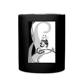 chat - Mug uni - noir - Devant