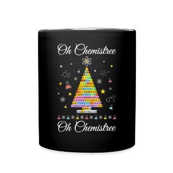 Chemistree aktuelles Periodensystem Weihnachtsbaum - Tasse einfarbig - Schwarz - Vorne