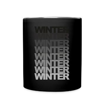 Winter Sport Ski Snowboard Geschenkidee - Tasse einfarbig - Schwarz - Vorne