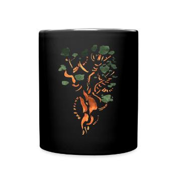 Arbre / Bonsaï / Tribal - Mug uni - noir - Devant