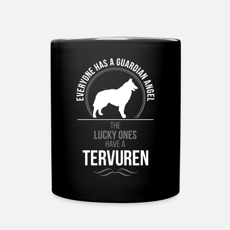 TERVUREN Guardian Angel Wilsigns Hunde Geschenk - Tasse einfarbig - Schwarz