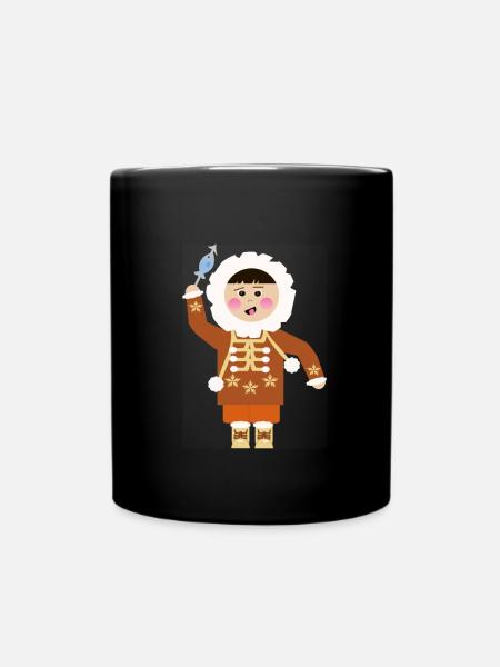 eskimo - Tasse einfarbig - Schwarz