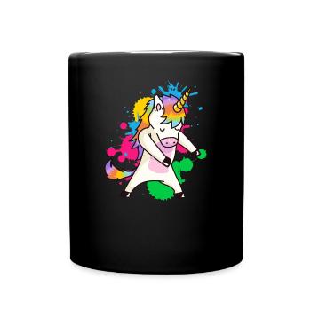 Floss Dance Unicorn - Full Colour Mug - black - Front
