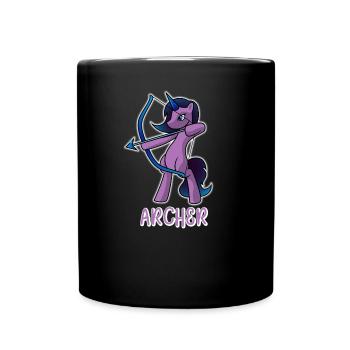 Archer Licorne - Mug uni - noir - Devant