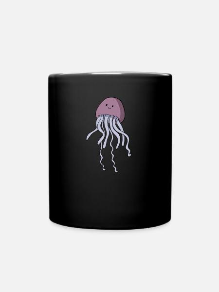 Qualle - Tasse einfarbig - Schwarz