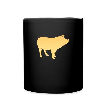 Porc - Mug uni - noir - Devant