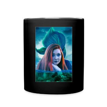 H-Artworks Fantasy Gothic Poster -Meerjungfrau- - Tasse einfarbig - Schwarz - Vorne