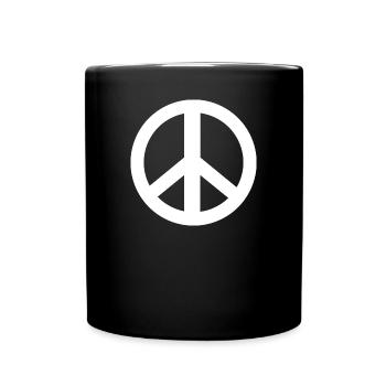 Peace Sign Peace Sign Peace Movement - Full Colour Mug - black - Front