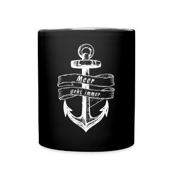 Sea Always Goes Anchor - Full Colour Mug - black - Front
