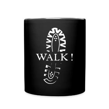 icône de chaussure de course impression de chaussure nature runner icône - Mug uni - noir - Devant