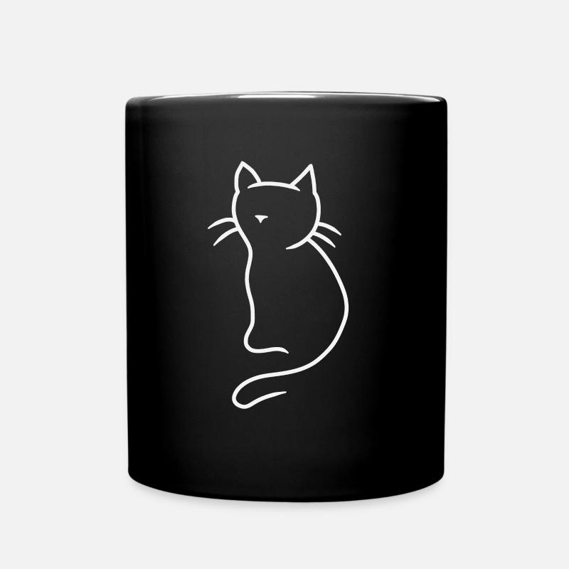 Katze Kätzchen Katzen Weihnachtsgeschenk Miau - Tasse einfarbig - Schwarz