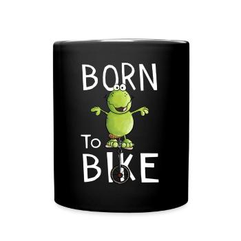 Born To Bike - Vélo - Cadeau - Grenouille - Mug uni - noir - Devant