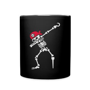 Dab / dabbing skeleton pirate - Mug uni - noir - Devant