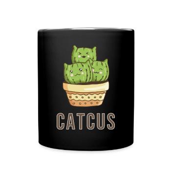 Catcus chats chat cool drôle drôle cactus - Mug uni - noir - Devant