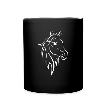 cheval - Mug uni - noir - Devant