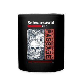 Schwarzwald Wild Skull - Tasse einfarbig - Schwarz - Vorne