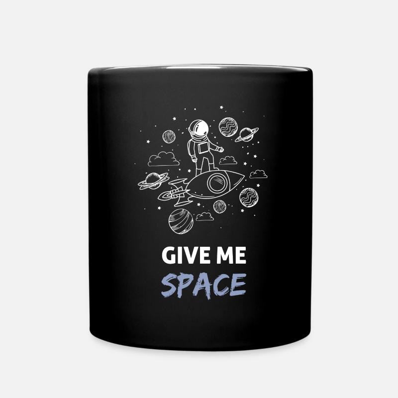 Give me space - Tasse einfarbig - Schwarz