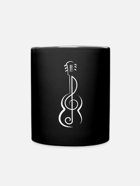 Gitarre Musik - Tasse einfarbig - Schwarz