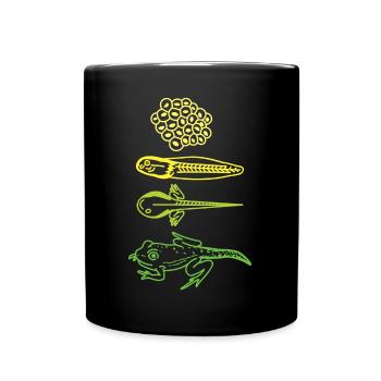 Life cycle of the frog tadpole - Full Colour Mug - black - Front