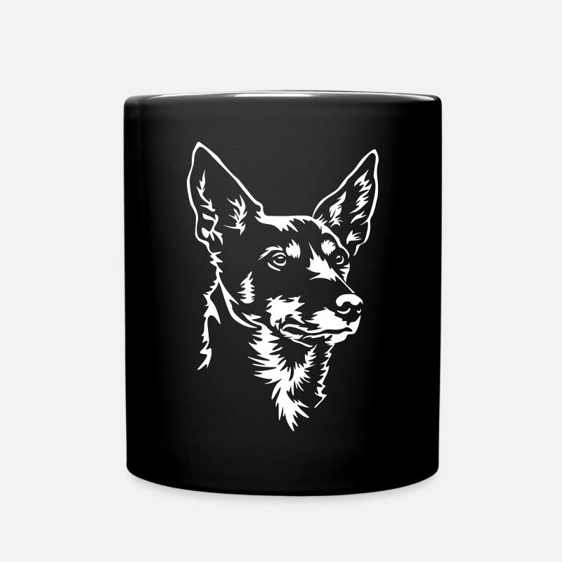 Australian Kelpie Kopf "Black Edition" - Tasse einfarbig - Schwarz