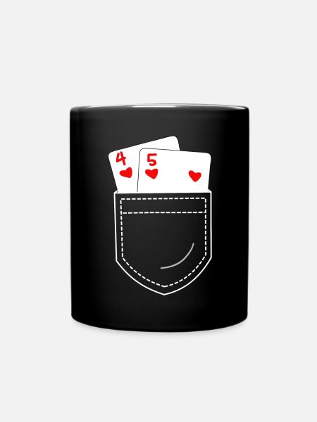 Poker - Tasse einfarbig - Schwarz