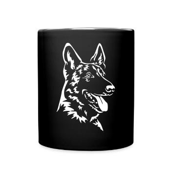 Malinois Tête « Black Edition » - Mug uni - noir - Devant