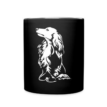 Dackel "Black Edition" - Tasse einfarbig - Schwarz - Vorne