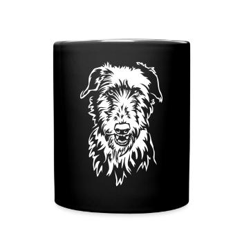 Tête de deerhound écossais « Black Edition » - Mug uni - noir - Devant