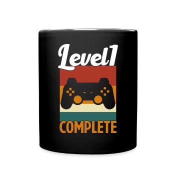 Niveau 1 Complete - Cadeau anniversaire - Mug uni - noir - Devant