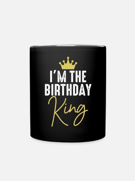 Birthday King - Full Colour Mug - black