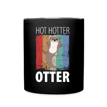 Hot Hotter Otter - Full Colour Mug - black - Front