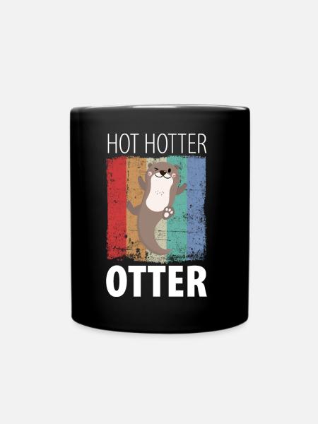 Hot Hotter Otter - Full Colour Mug - black