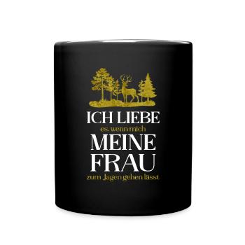 Ich liebe es - Tasse einfarbig - Schwarz - Vorne