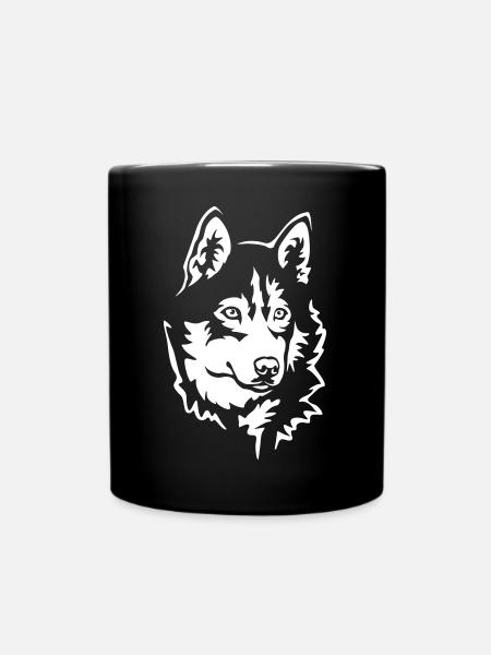 Tête Husky « Black Edition » - Mug uni - noir