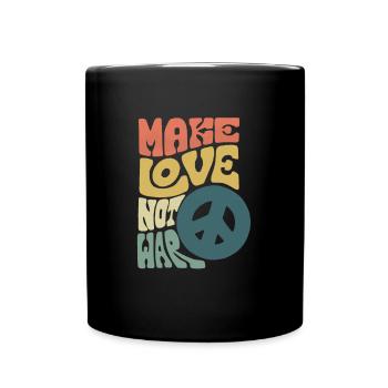 Make love not war. Stop the War Peace Sign - Full Colour Mug - black - Front