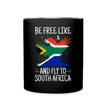 South Africa Flag Africa South African Flag - Full Colour Mug - black - Front