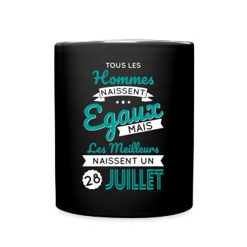 Anniversaire - Les meilleurs naissent 28 Juillet - Mug uni - noir - Devant
