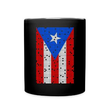8bit Puerto Rico - Tasse einfarbig - Schwarz - Vorne