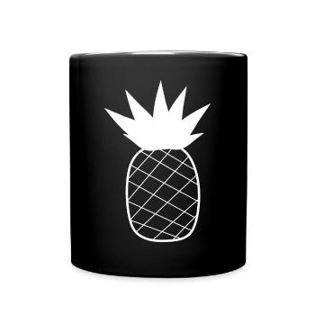 Idée cadeau de vacances d’été blanc ananas - Mug uni - noir - Devant