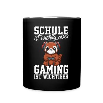 Gaming Kleiner Panda - Computerspiele Videospiele - Tasse einfarbig - Schwarz - Vorne