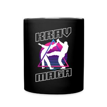 Martial Arts Self Defense Krav Maga Silhouettes - Tasse einfarbig - Schwarz - Vorne