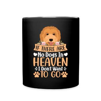 Goldendoodle Si pas de chiens au paradis drôle - Mug uni - noir - Devant