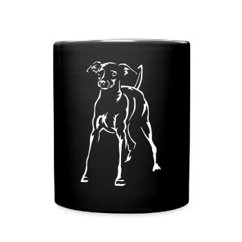 Dwarf Pinscher "Black Edition" - Full Colour Mug - black - Front