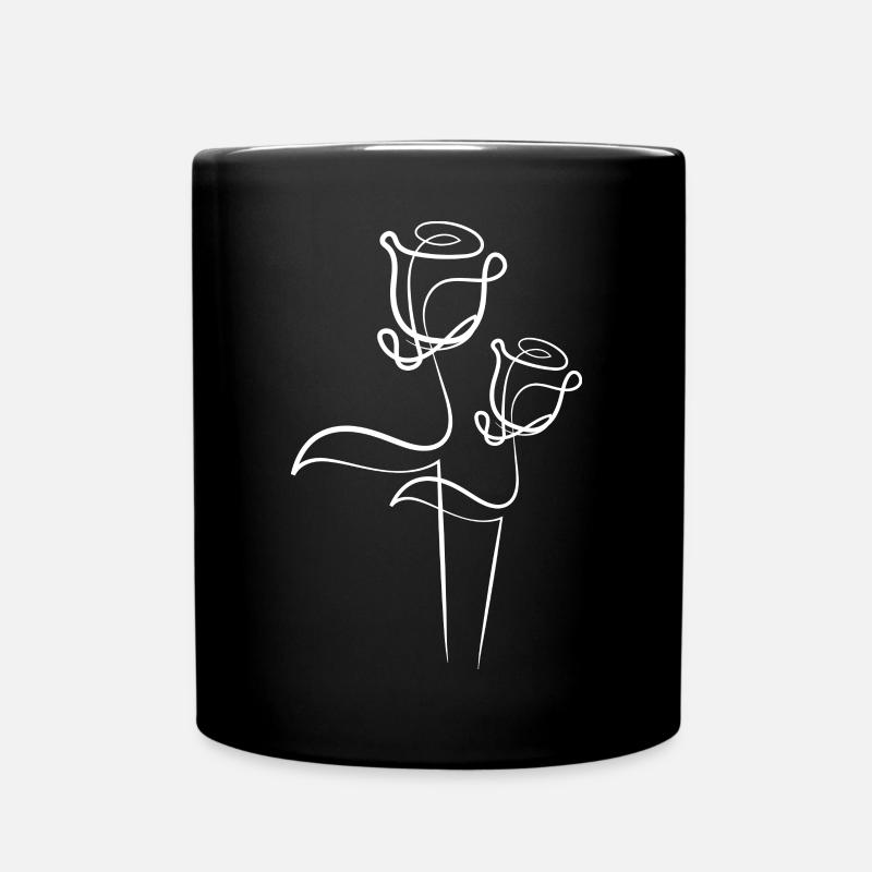 Deux roses - Mug uni - noir