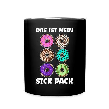 Délicieuse déclaration de bonbons au beignet - Mug uni - noir - Devant
