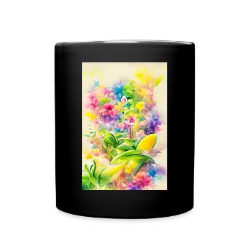 Flower Art - Full Colour Mug - black - Front