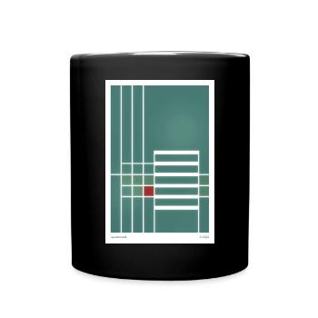 graphic poster in Bauhaus style - Full Colour Mug - black - Front