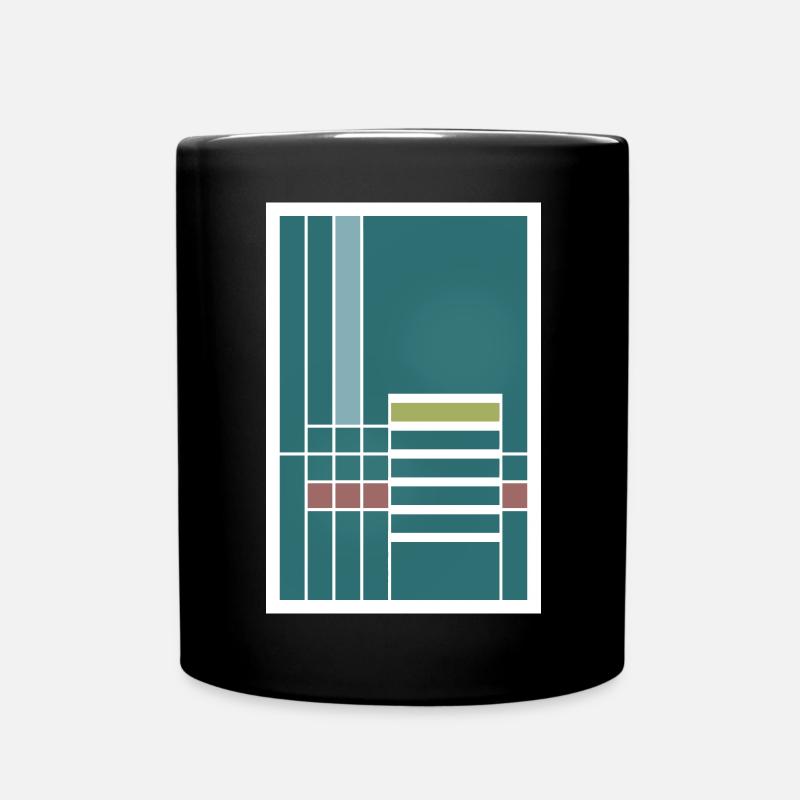 graphic poster in Bauhaus style 002 - Full Colour Mug - black