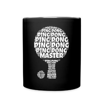 Tischtennisschläger Ping Pong Master Ball - Full Colour Mug - black - Front
